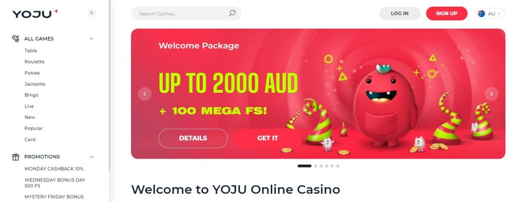 YOJU casino official site
